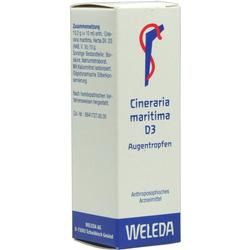 Eine Packung homöopathischer Augentropfen von Weleda.